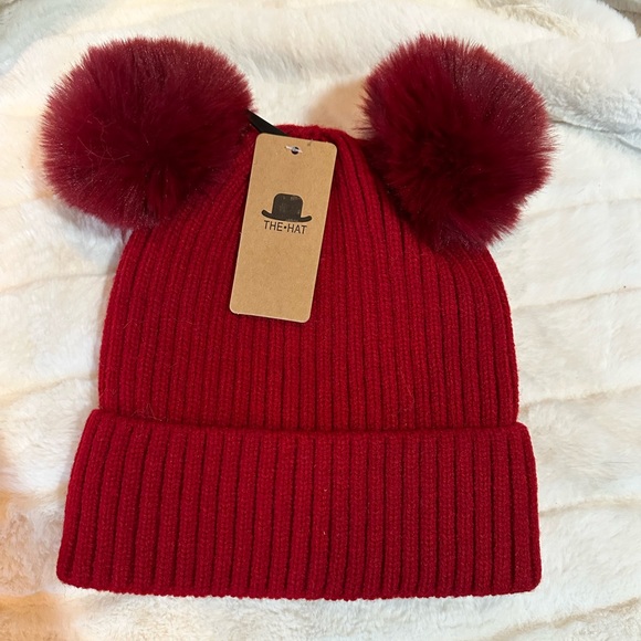 Accessories - Red double pom